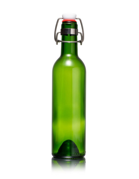 Groenkleurige fles met beugelsluiting (375ml)