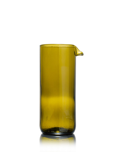 Upcycled olijfkleurige karaf (600ml)