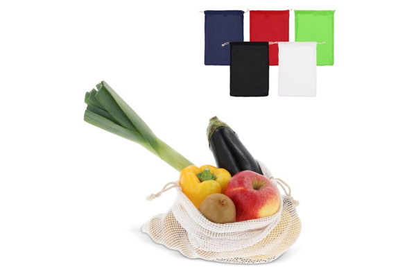 Herbruikbaar groente & fruit zakje OEKO-TEX® katoen 30x40cm