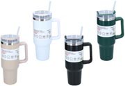 ALPINA Vacuum Mug with Straw 1.2L- Black/White/Beige/Green