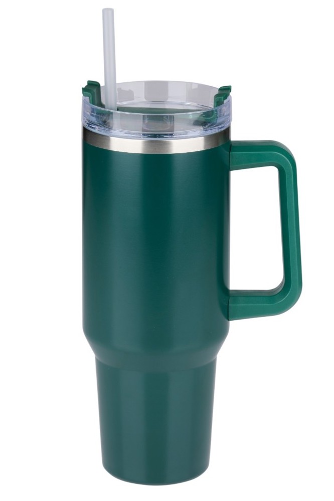 ALPINA Vacuum Mug with Straw 1.2L- Black/White/Beige/Green