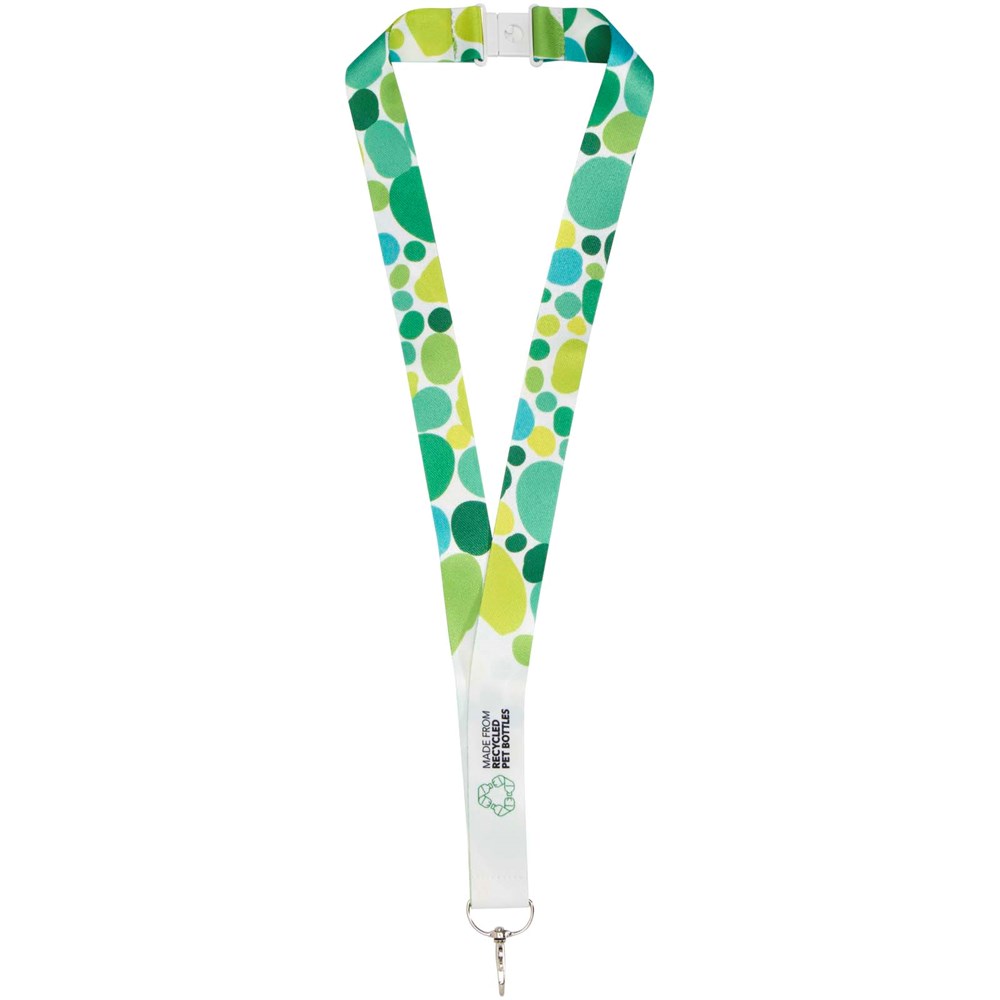 Addie gerecycled PET lanyard met safety breakaway sluiting