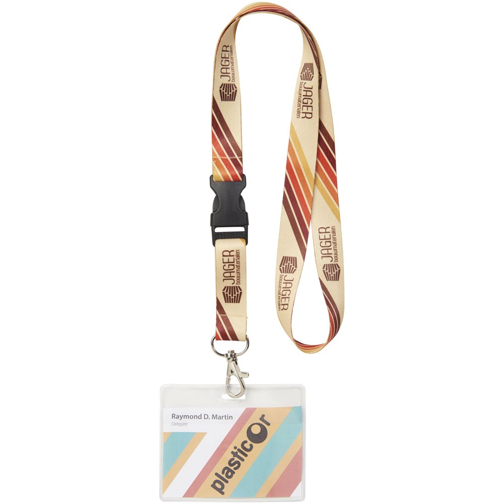 Bucks sublimatie lanyard met veiligheidssluiting