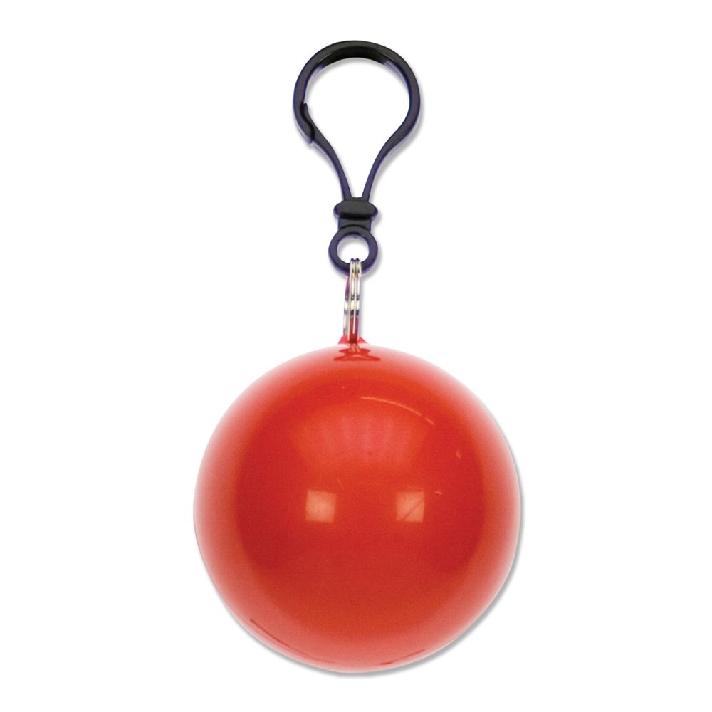 Bal met regenponcho - Rood
